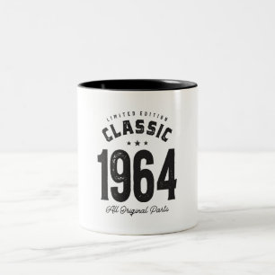Classic 1964 - 58th Birthday Vintage Two-Tone Coffee Mug