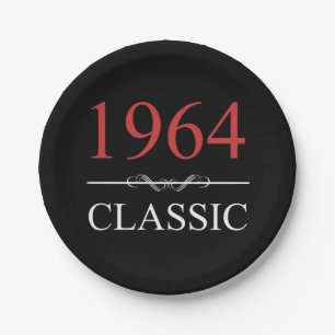 Classic 1964 60th Birthday Paper Plate