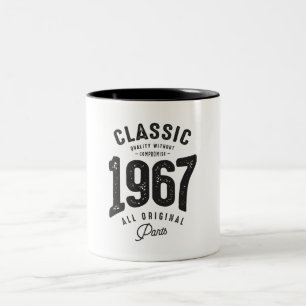 Classic 1967 - 55th Birthday Retro Vintage Two-Tone Coffee Mug