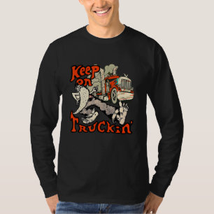 Classic 1970s Keep On Truckin' Cars Truck Drivers T-Shirt