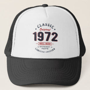 Classic 1972 50th birthday gift trucker hat