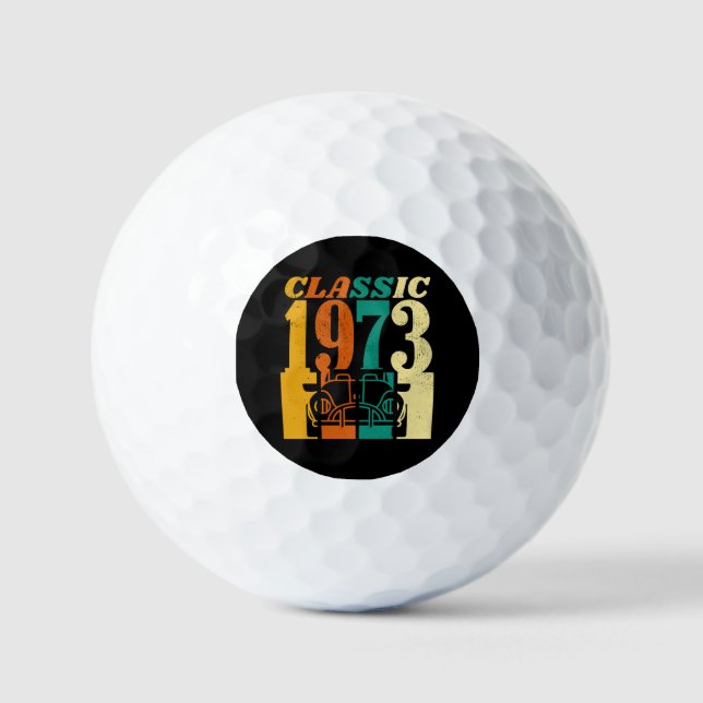 Classic 1973 51st Birthday Golf Balls (Front)