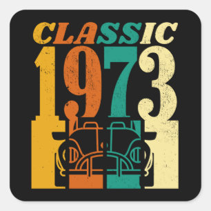 Classic 1973 5Oth Birthday Square Sticker