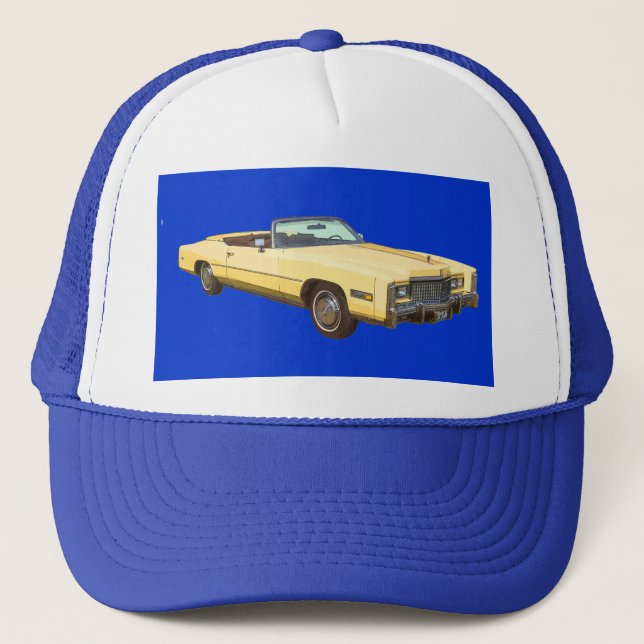 Classic 1975 Cadillac Eldorado Convertible Trucker Hat (Front)