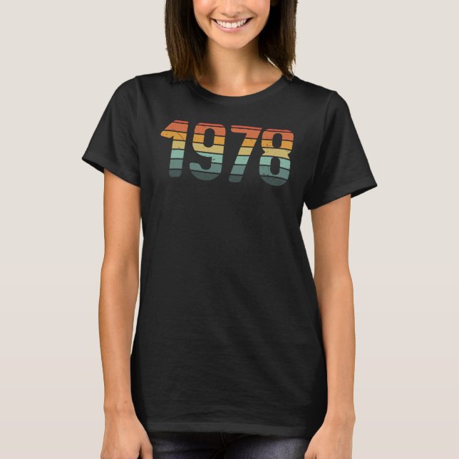 Classic 1978 BDay Vintage Sunset T-Shirt (Front)