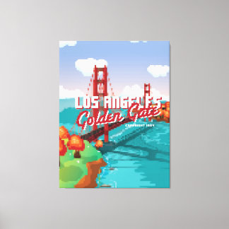 Classic 1980s L.A Golden Gate Video game box art Canvas Print