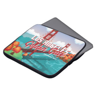 Classic 1980s L.A Golden Gate Video game box art Laptop Sleeve