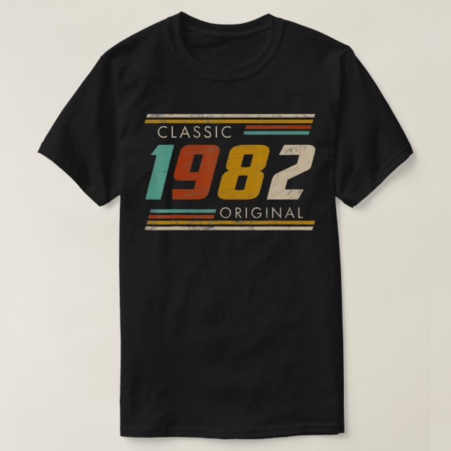 Classic 1982 Original 41st Birthday 41 Years Vinta T-Shirt (Design Front)