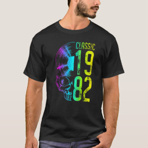 Classic 1982 Vintage Vinyl Record Gothic Skull Lp T-Shirt
