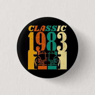 Classic 1983 Vintage Car 41st Birthday 3 Cm Round Badge