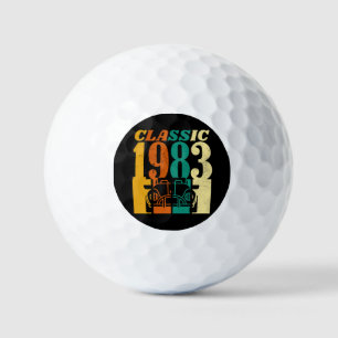 Classic 1983 Vintage Car 41st Birthday Golf Balls