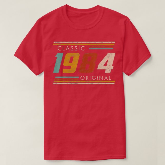 Classic 1984 Original 39th Birthday 39 Years Vinta T-Shirt (Design Front)