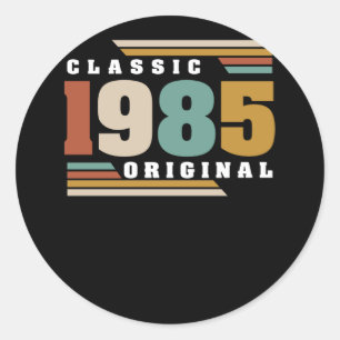Classic 1985 Original 37th Birthday 37 Year Old Round Sticker