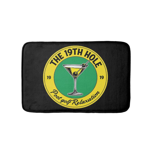 Classic 19th Hole Golf Bathroom Fun Bath Mat (Front)