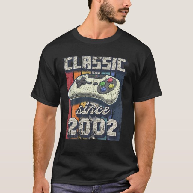 Classic 2002 20Th Birthday Retro Video Game Contro T-Shirt (Front)