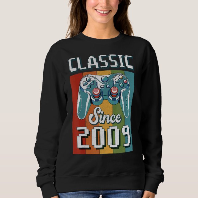 Classic 2009 13th Birthday Video Game Controller G Sweatshirt (Front)