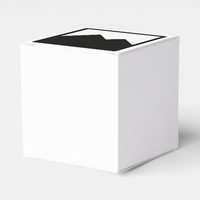 Classic 2x2 Wedding Favour Box Template (Front Side)