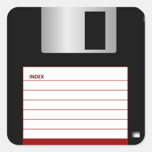 Classic 3.5" Floppy Disc Sticker (Red)