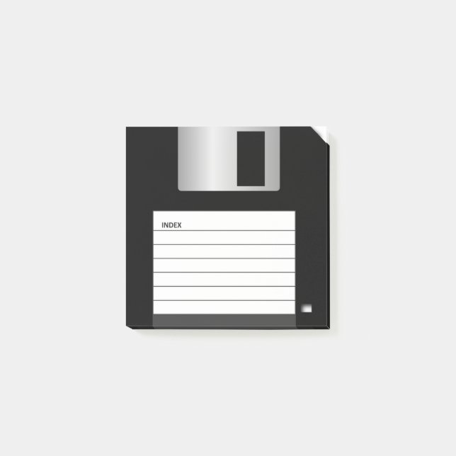 Classic 3.5" Floppy Disk Notes Black Corner (Front)