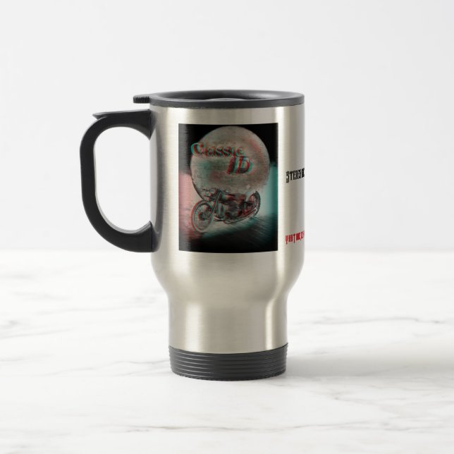 Classic 3D Motorcycle Travel Mug (Left)