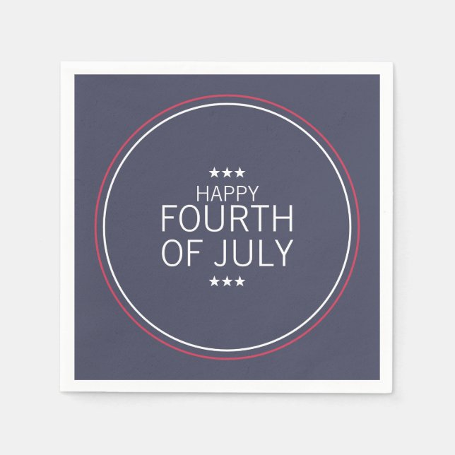 Classic 4th of July Independence Day Paper Napkins (Front)