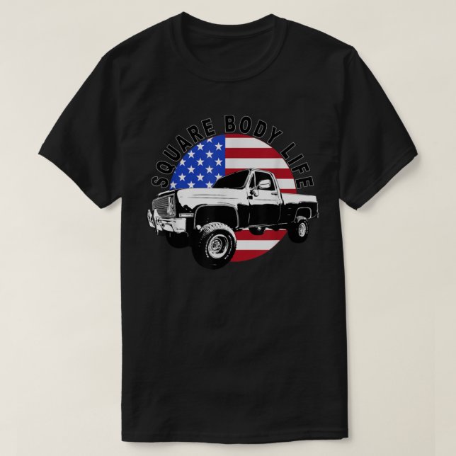 Classic 4X4 Square Body Truck  T-Shirt (Design Front)