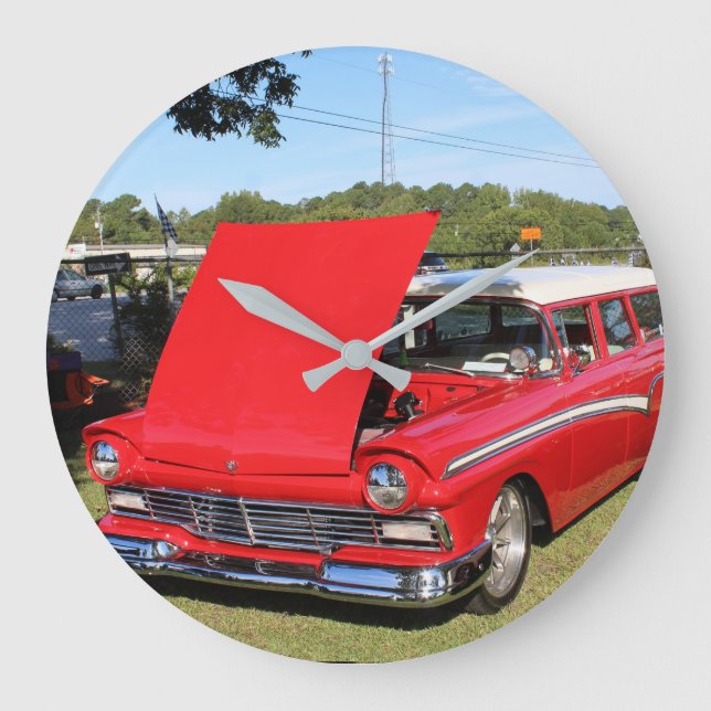 CLASSIC 55 OLD FORD WAGON Wall Clock (Front)