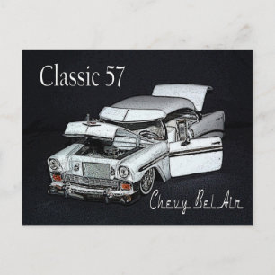 Classic 57 Chevy Bel Air Postcard