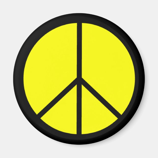 Classic 60s Groovy Peace Symbol Magnet (Front)