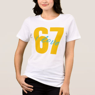 Classic 67 Meme - I Love SIX Seven Tri-Blend Shirt