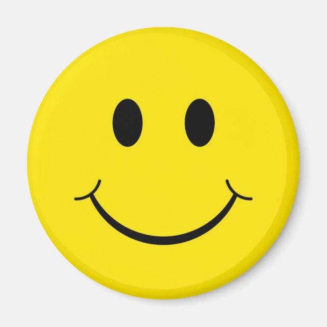 Classic 70's Yellow Happy Face Magnet (Front)