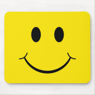 Classic 70's Yellow Happy Face Mouse Mat