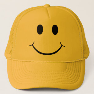 Classic 70's Yellow Happy Face Trucker Hat
