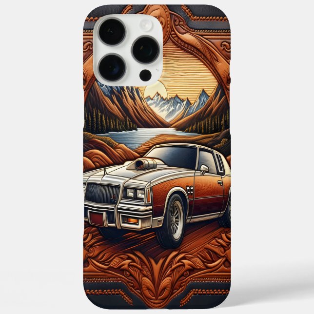 Classic 80s Car in Scenic Dream Case-Mate iPhone Case (Back)