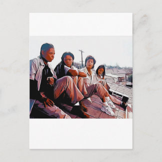 Classic 90s Black Movie Inspired Artwork Postcard