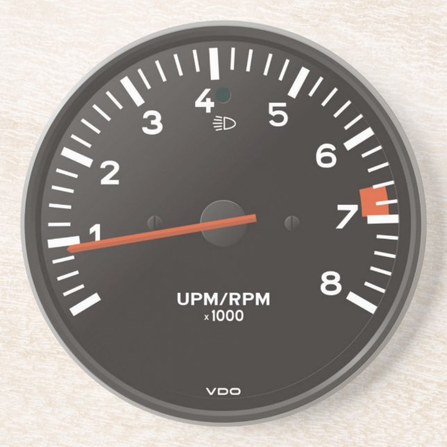 Classic 911 rev counter (old air-cooled car) coaster (Front)