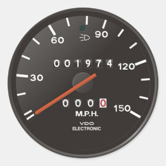 Classic 911 speedometer (old air-cooled car) round sticker
