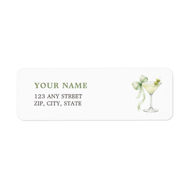 Classic A Tini One Baby Shower Return Address (Front)