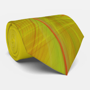 Classic Abstract Elegant Red/Yello Fractal Necktie