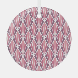 Classic abstract, geometric, stylish seamless patt glass tree decoration