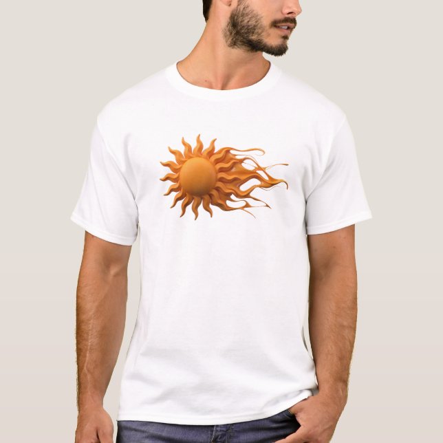Classic ABSTRACT SUN Art Composition T-Shirt (Front)