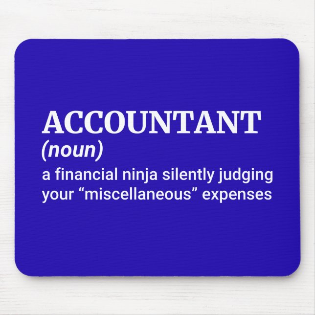Classic Accountant Joke Mouse Mat (Front)