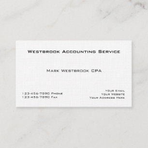 Classic Accountant Linen Business Cards