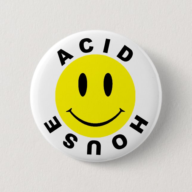 Classic Acid House 6 Cm Round Badge (Front)