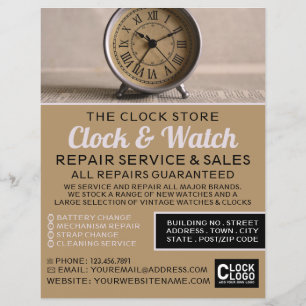 Classic Alarm Clock, Horologist Advertising Flyer