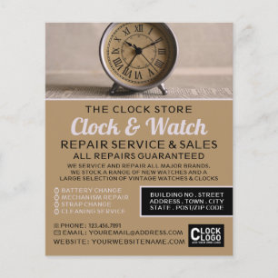 Classic Alarm Clock, Horologist Advertising Flyer