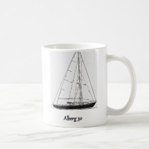 Classic Alberg 30 Yacht Coffee Mug