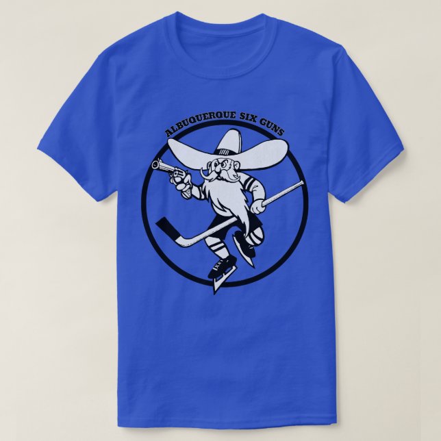 Classic Albuquerque Six Guns Hockey 1973  4 T-Shirt (Design Front)