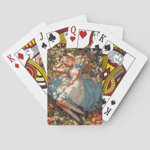 Classic Alice dreaming of Wonderland Playing Cards