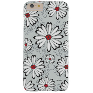 Classic Alice In Wonderland Black White Red Daisy Barely There iPhone 6 Plus Case